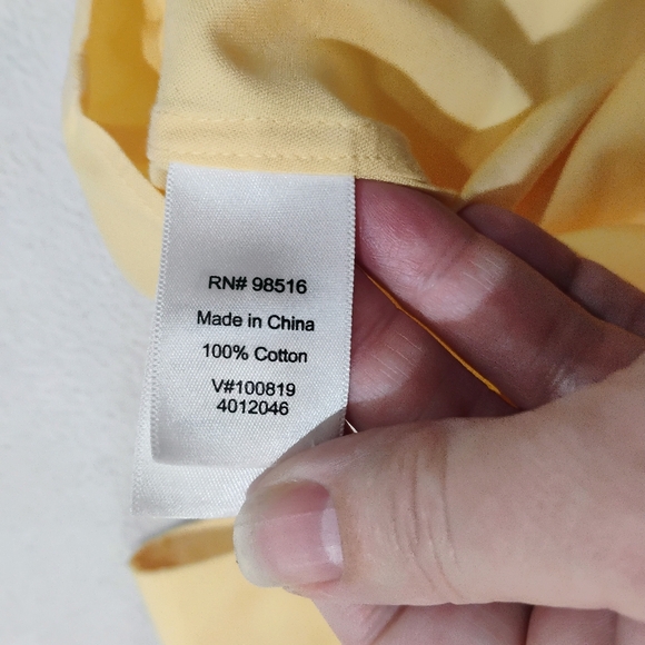 Coldwater Creek Soft Yellow Button-Down Shirt - Picture 3 of 7